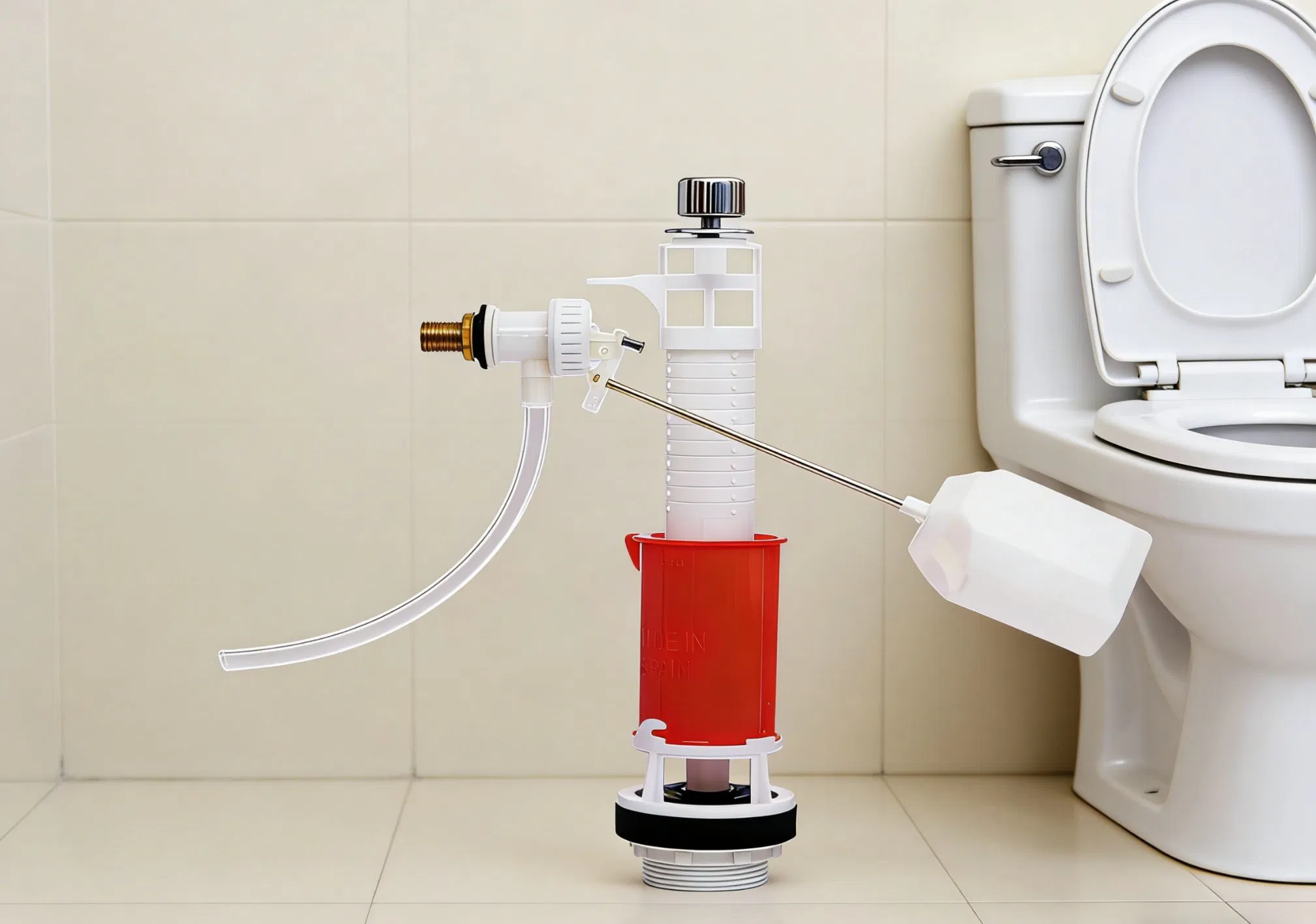 High Quality Plastic Cistern Flush Mechanism - White Minimalist Bathroom Sanitary Fittings