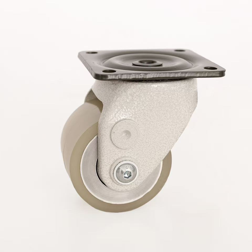 Nylon Heavy Duty Aluminum Easy Moving Save Energy Industrial PA Swivel Rear Side Adjustable Plate Powder Coated Leveling Foot Castor Caster