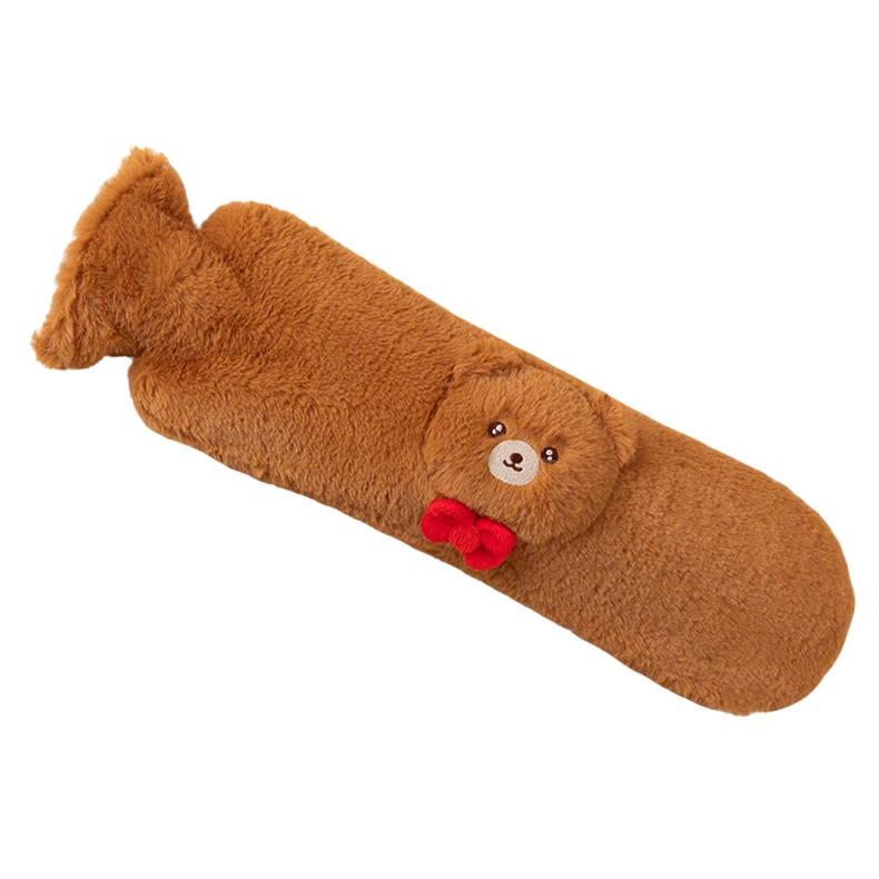 Long Hot Water Bottle Rubber Hot Water Bag with Soft Plush Covers