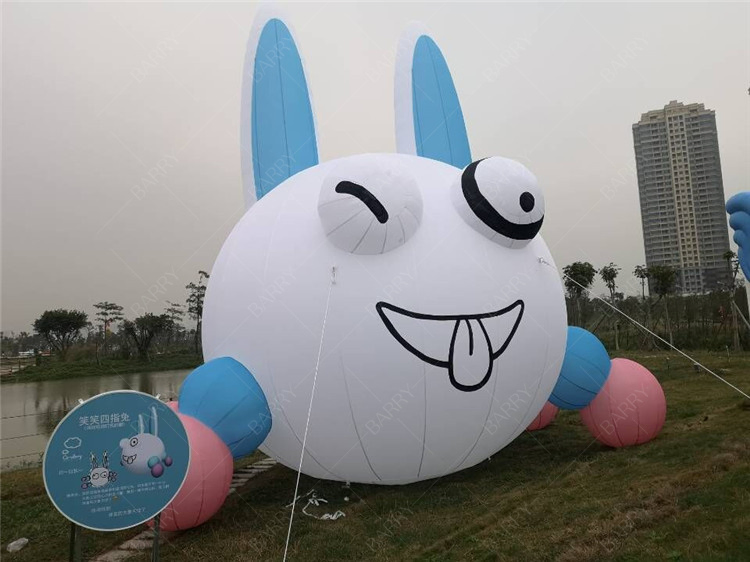 Barry Manufacturer Advertising Giant Inflatable Cartoon Rabbit with LED Light