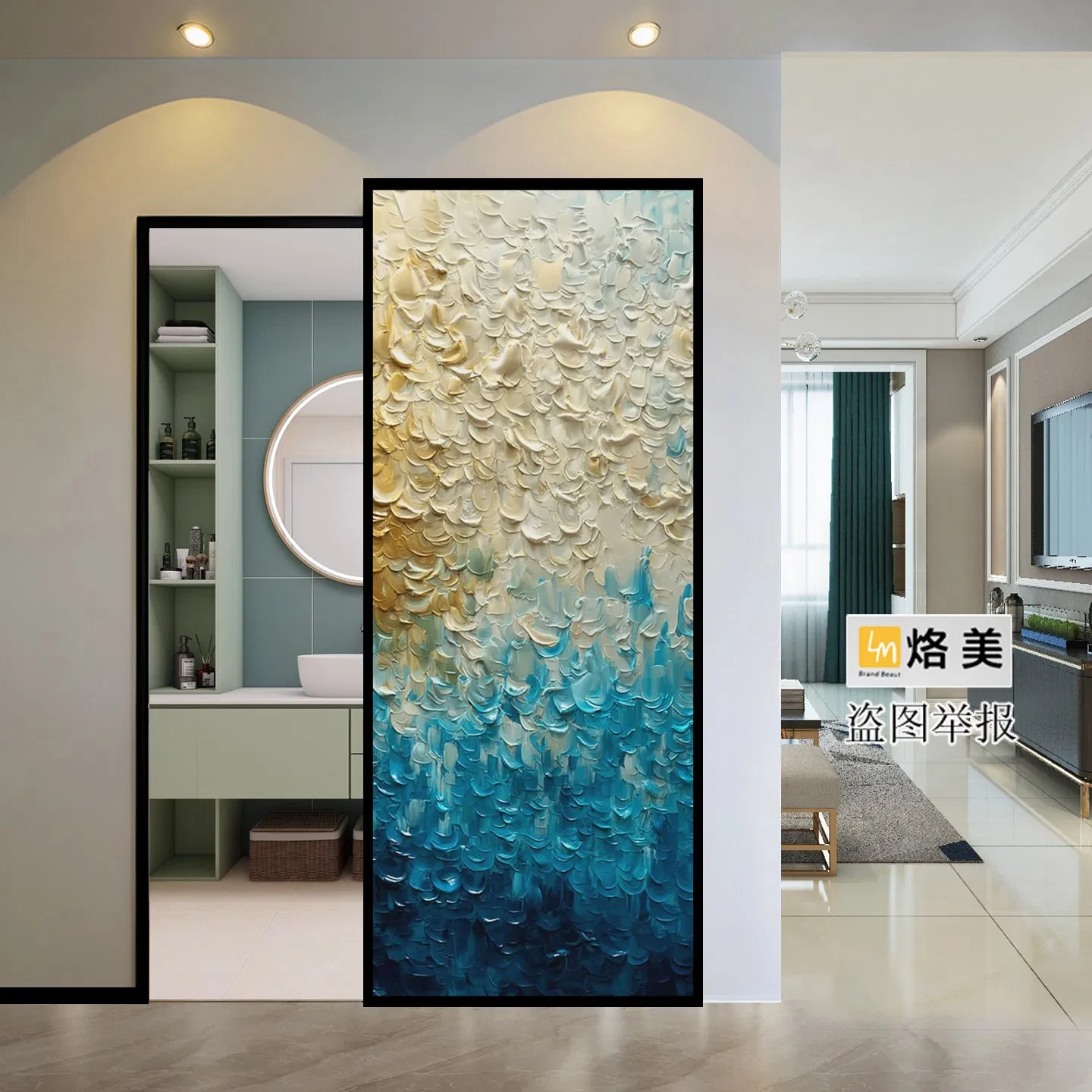 Раздвижная дверь-невидимка Ghost Portal в американском стиле