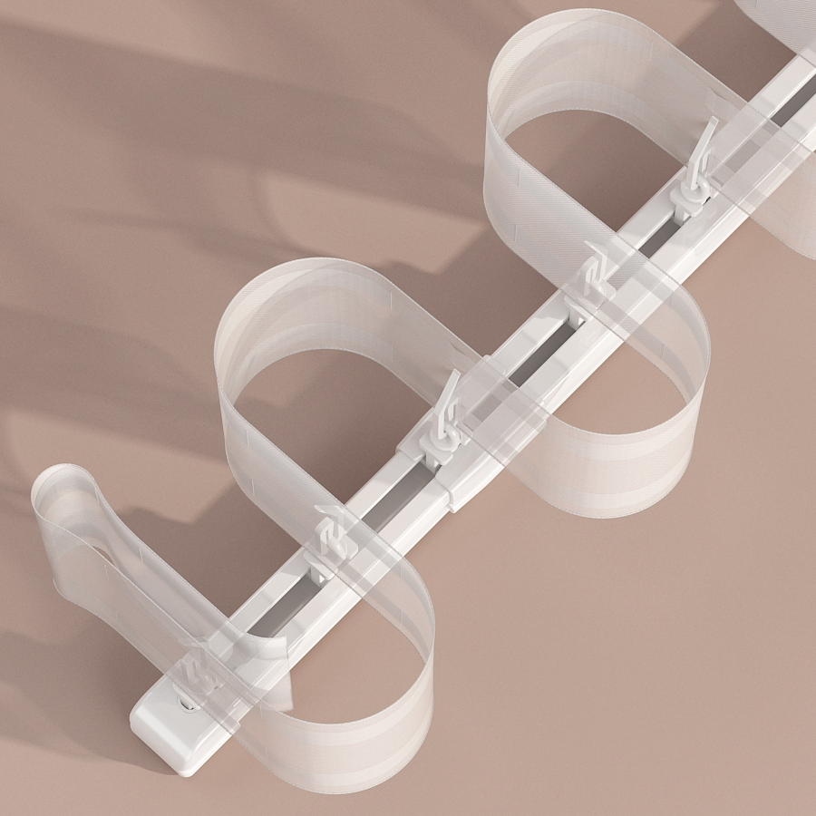 Factory OEM Customised Ripple Fold Curtain Track Runner S Wave Curtain Rails