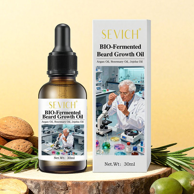 100% Organic Biotin Beard Oil Private Label 30ml Herbal-Based Beard Growth Serum Oil for Men