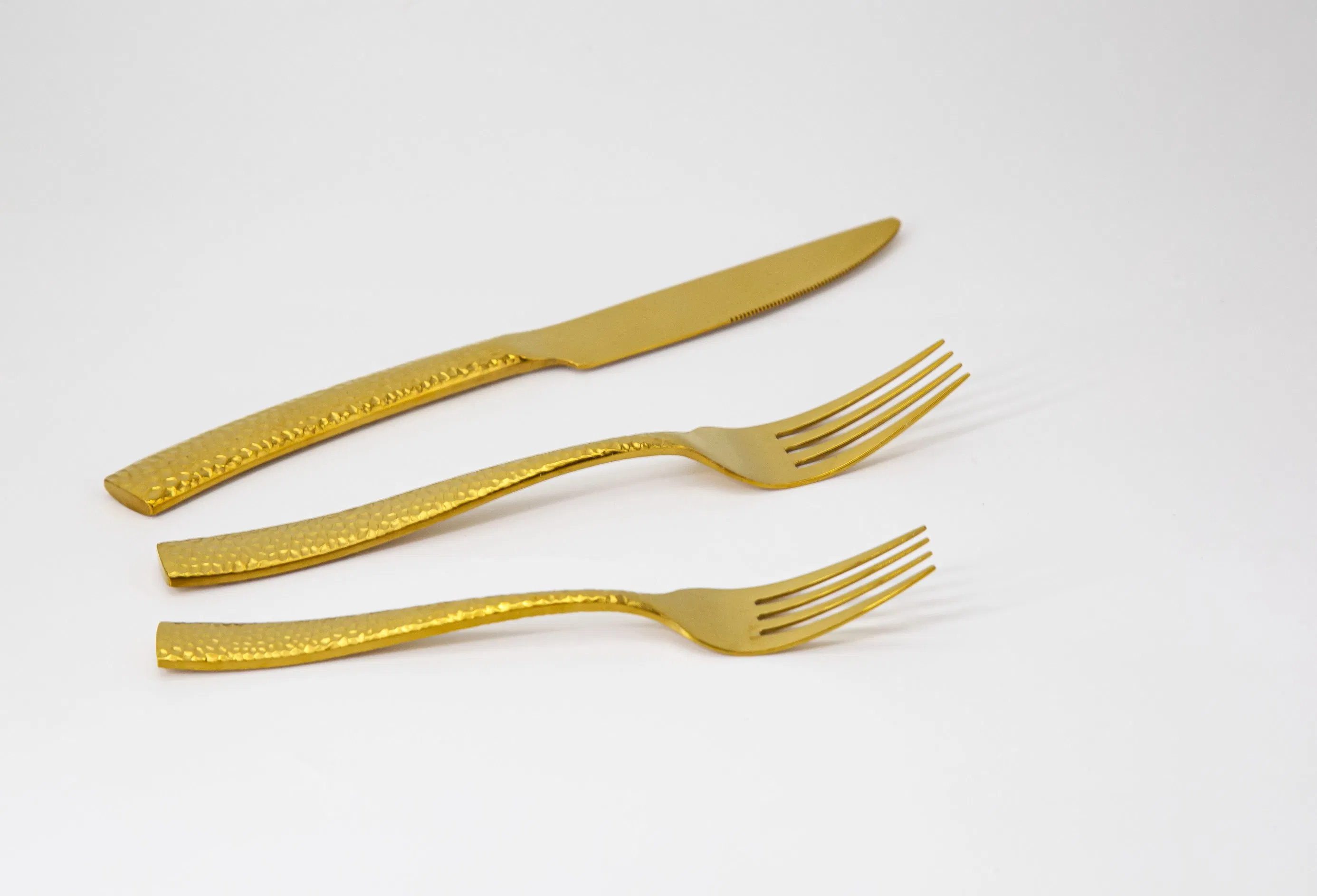 25-Piece Elegant Golden Stainless Steel Cutlery Set for Dining