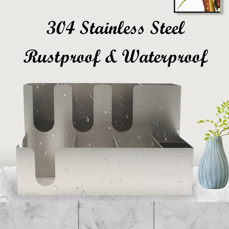 Rectangle Stainless Steel Metal Tissue Box Napkin Straws Holder Restaurant Bar Caddy for Comandon Normandin-Mercier