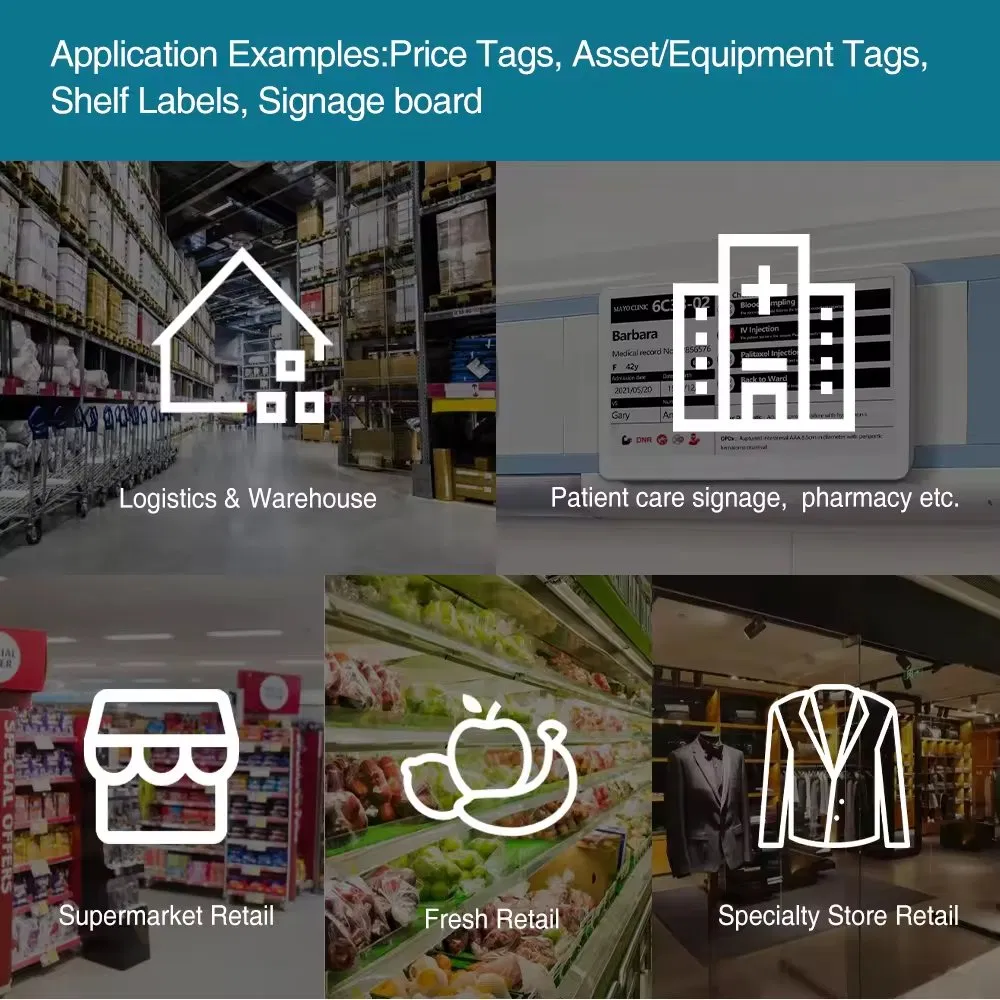 Supermarket Shelf 5.83-Inch Retail Electronic Ink Screen Display Price Tag