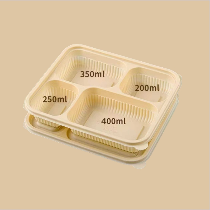 Microwave-Safe Durable Plant-Based Corn Starch Blend Takeaway Food Box