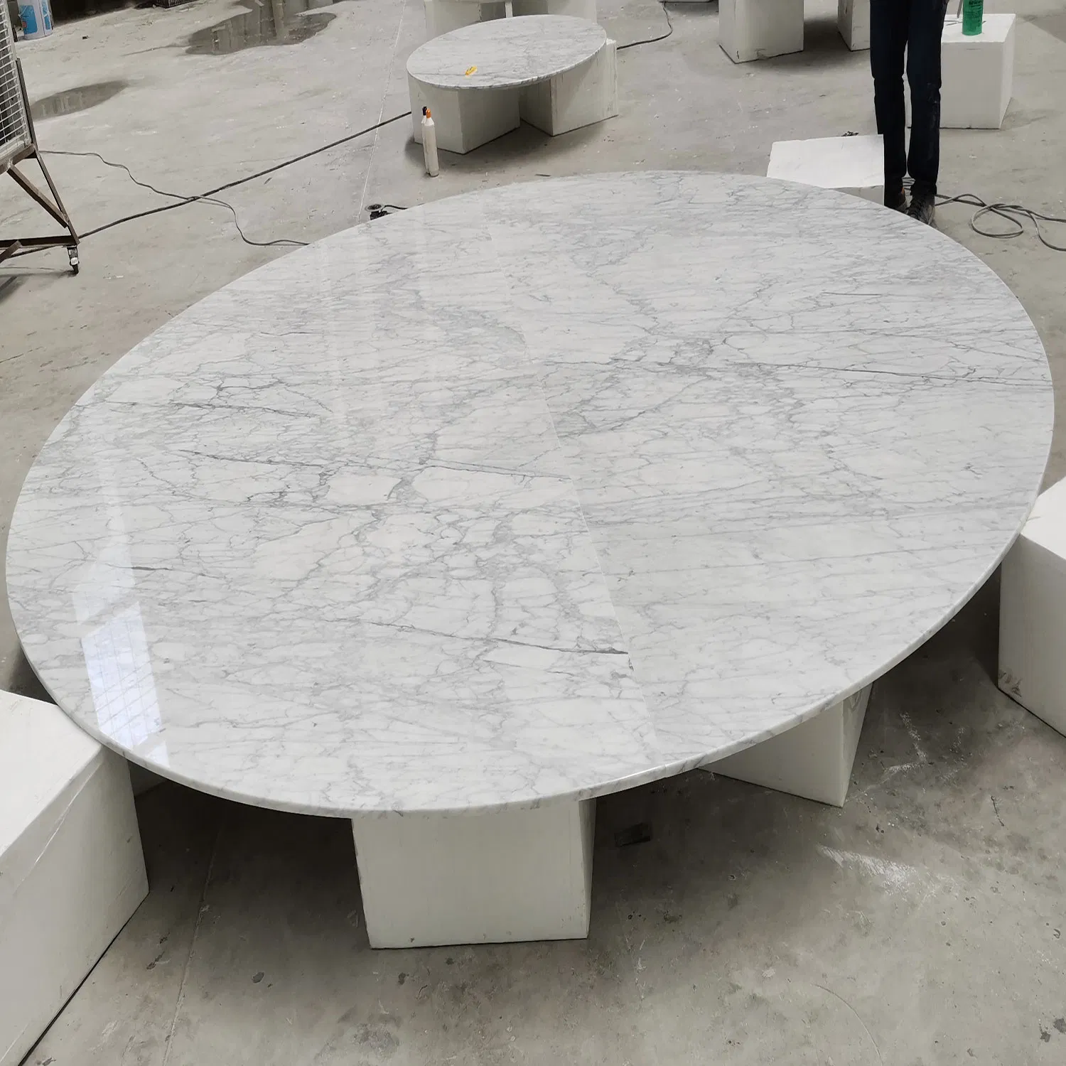 Hotel Project Italian Bianco Carrara White Stone Table Counter Top Marble Countertops for Hotels