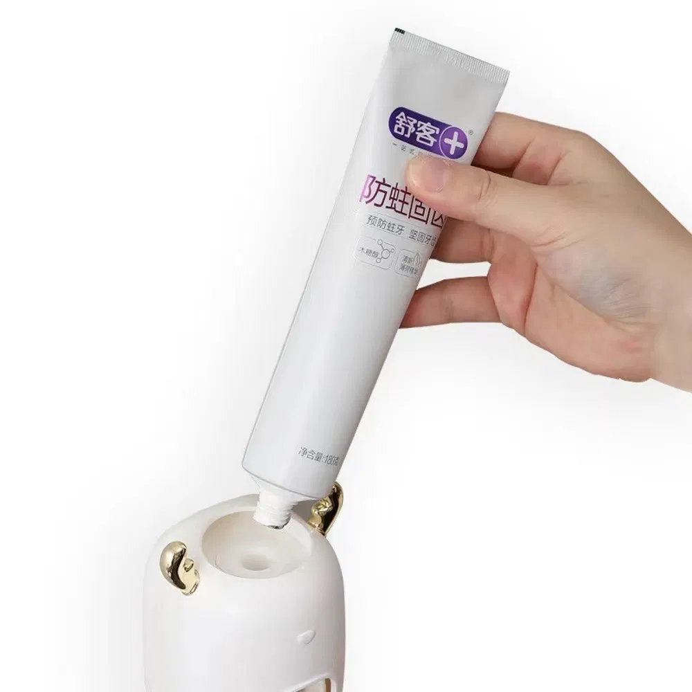 Cute Automatic Toothpaste Dispenser Punch-Free Wall Mounted Toothpaste Squeezer Holder Bl14593