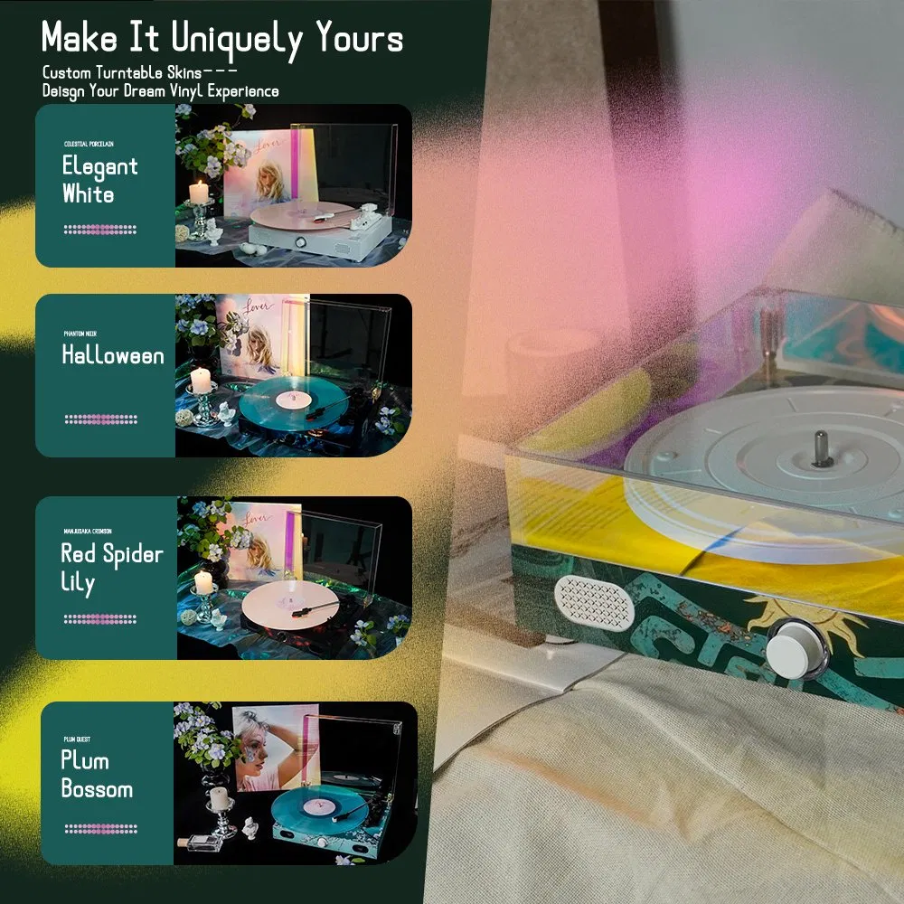 Проигрыватель винила Sanxingdui с Bluetooth и колонкой