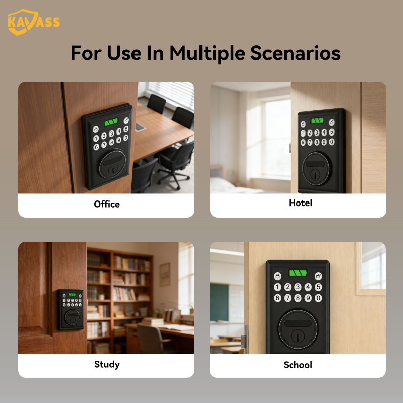Kavass Smart Door Lock Solution Featuring Waterproof Design and APP Control