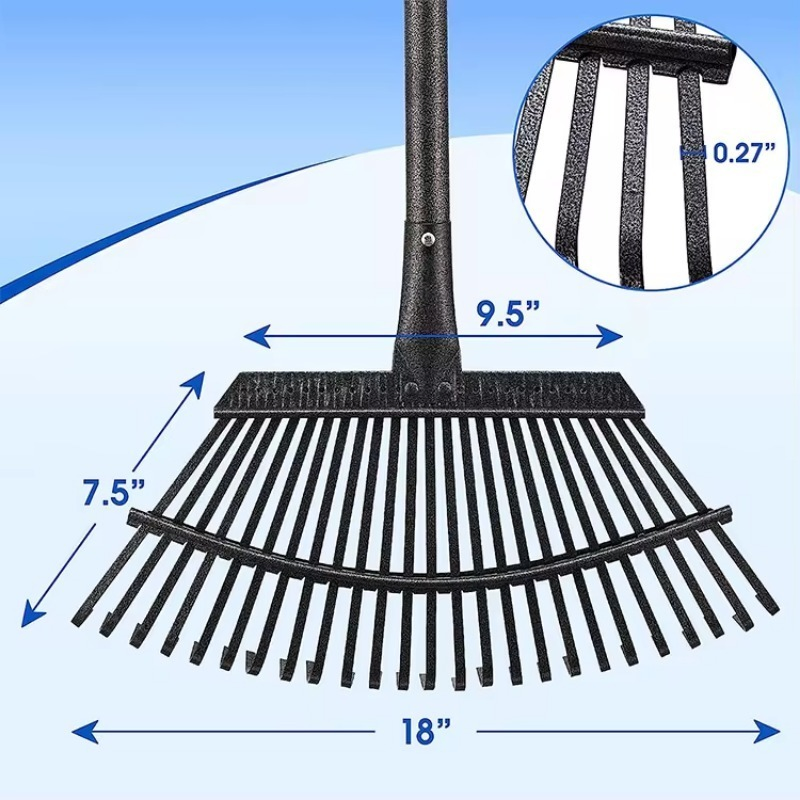 Customized Steel Multifunctional Rust Prevention Comfortable Durable Adjustable Garden Rake