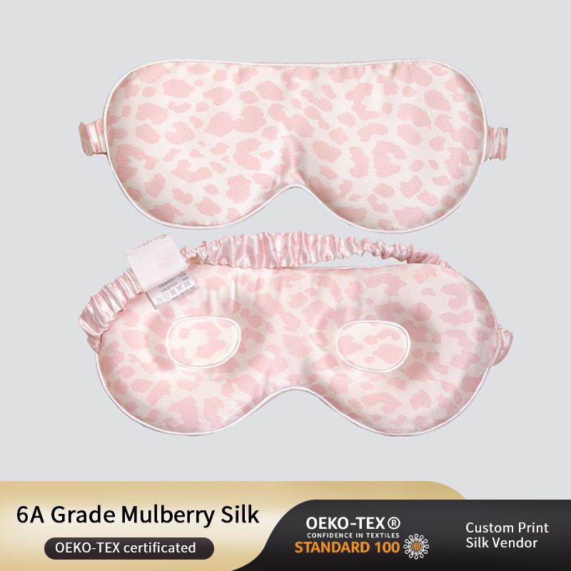 Upscale Printed Mulberry Silk Charmeuse Fabric Sleep Eye Mask