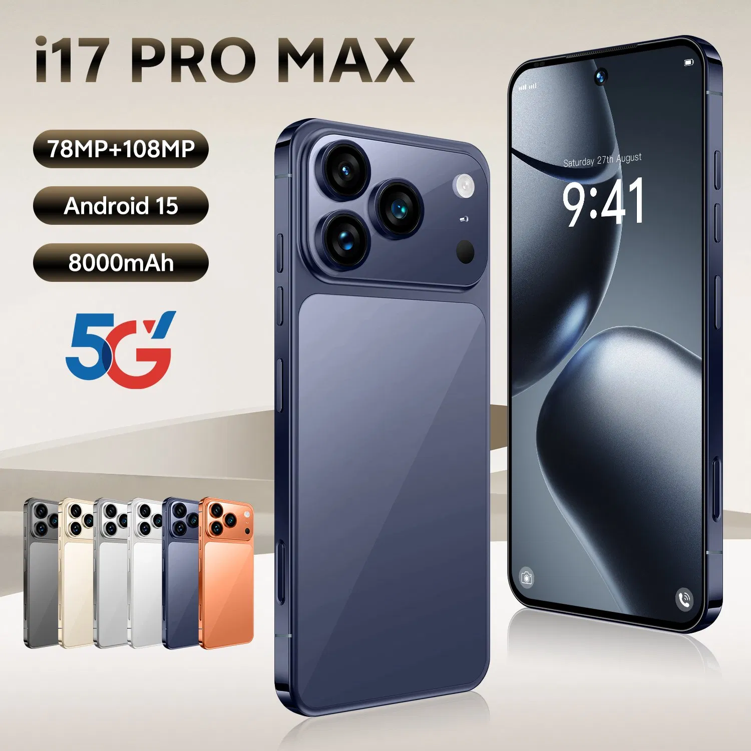 Смартфон I17 PRO Max 5G 16+1ТБ, Android 15