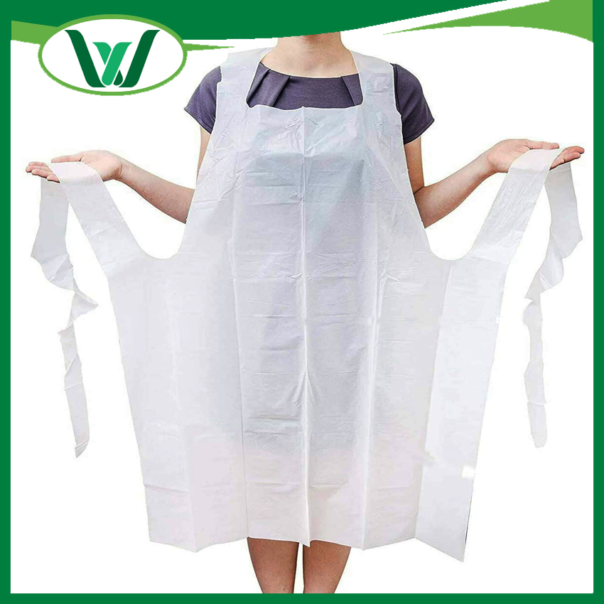 Factory Wholesale Self-Protective Waterproof 16 Micron Disposable Polythene Aprons on a Roll 200 Per Roll