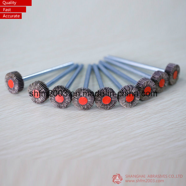 30*10*6mm, 60#, Mounted Flap Wheels with Shaft (VSM KK551X Aluminum Oxide)