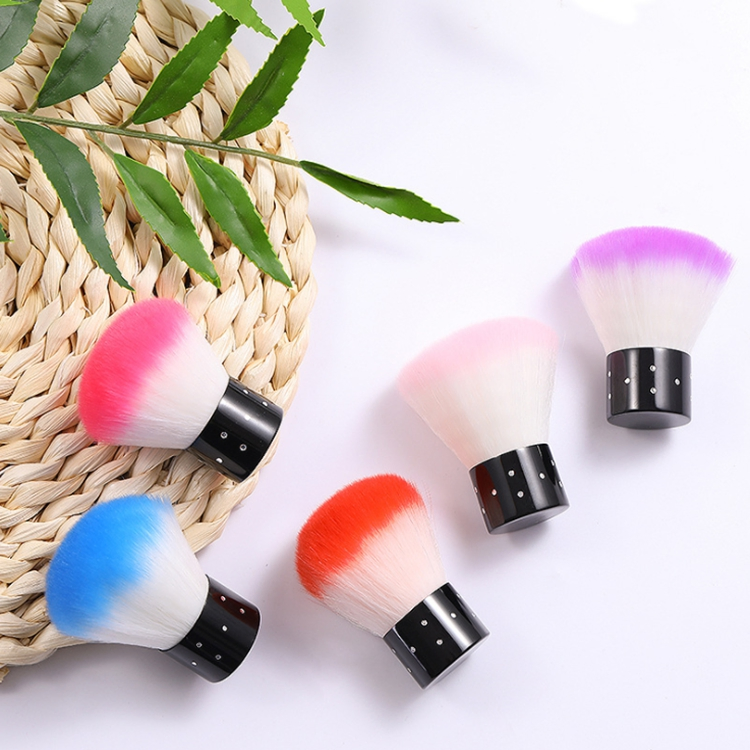 Factory Custom Private Label Oink Soft Synthetic Hair Mushroom Head Powder Blush Brush Plastic Mini Kabuki Nail Brush