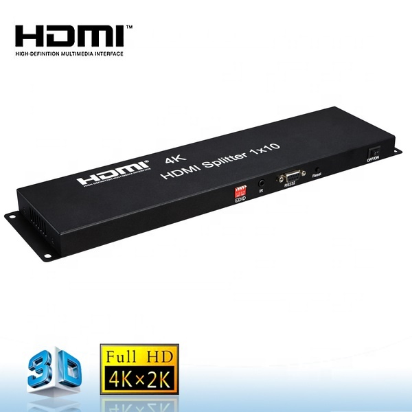 10 Port 4K HDMI Splitter 1X10 V1.4 HDMI Splitter 1 in 10 out with EDID