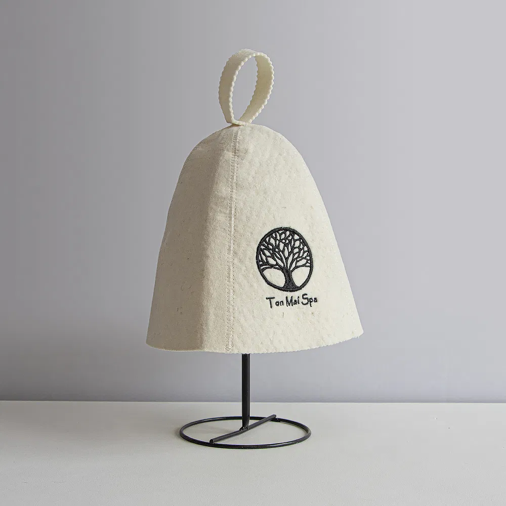 Wool Sauna Hat, Unisex Bathroom Sauna Accessories for Sauna Room