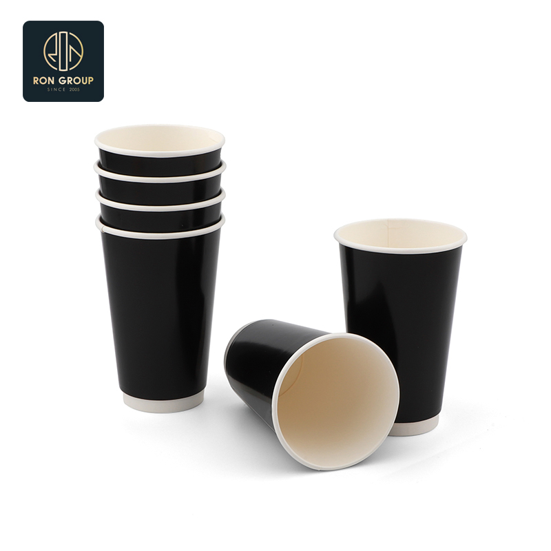 Customized Logo Printed Single Wall Coffee Cup Packaging Disposable Paper Cup