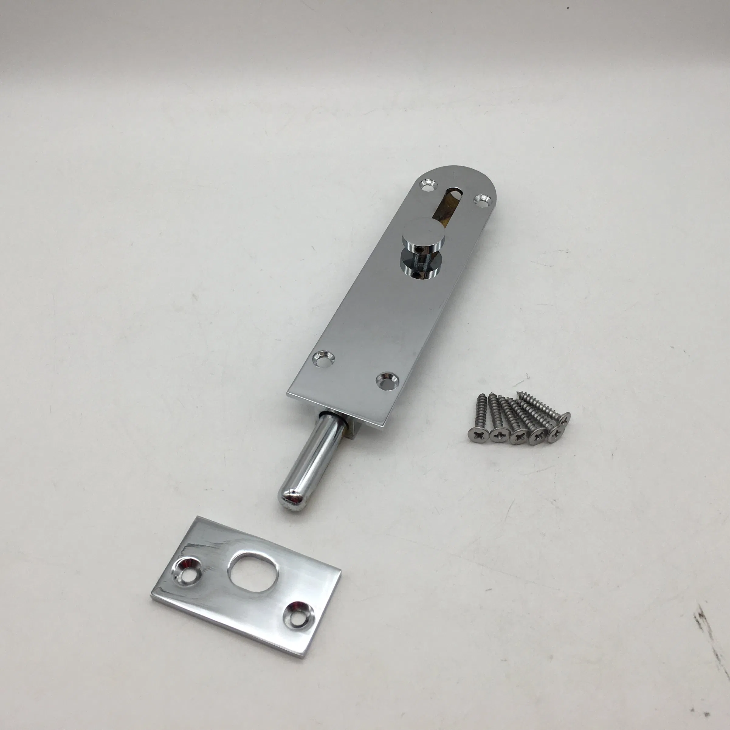 Chrome Brass Modern Brass Surface Mounted Floor Door Lock Bolt