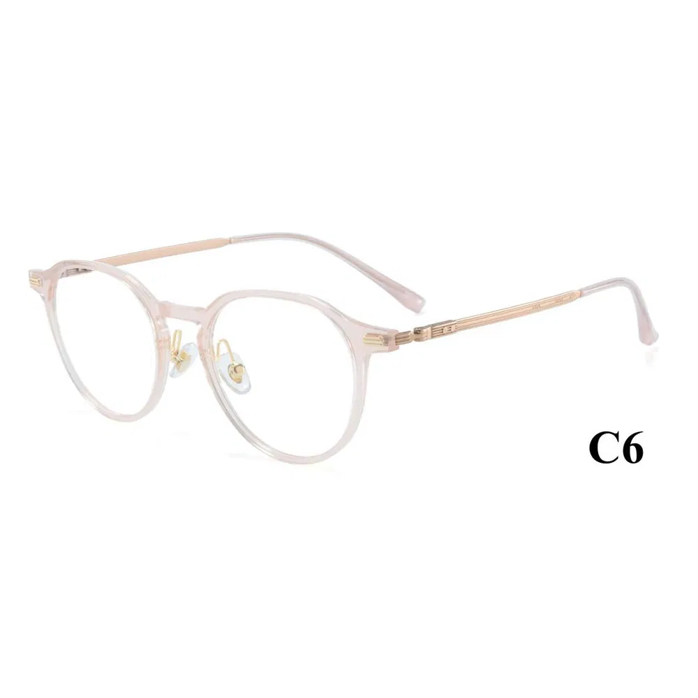 2025 New Styles Kbt98796 Elegant Retro Round HD Optical Glasses with Titanium Temples