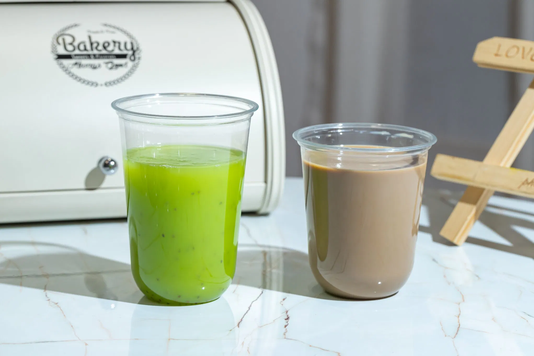 Чашка для боба-чая 16oz U-образная, пластиковая