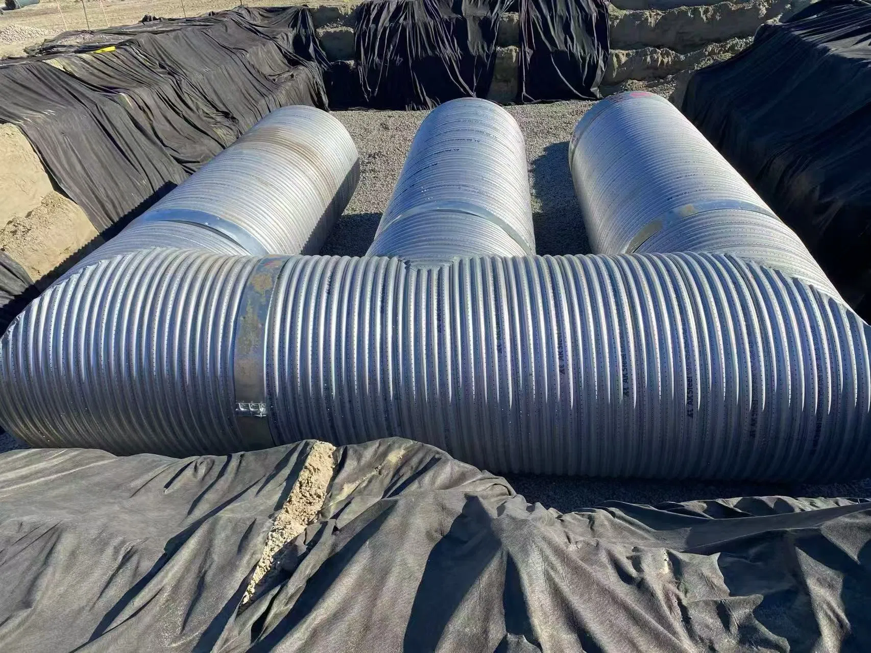 1000mm 1500mm Diameter Corrugated Culvert Pipe Custom Lengths
