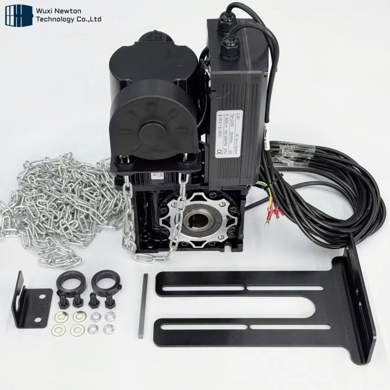 800W Manual Zipper Device Stable Side Mount Industrial Door Motor for Warehouse Use