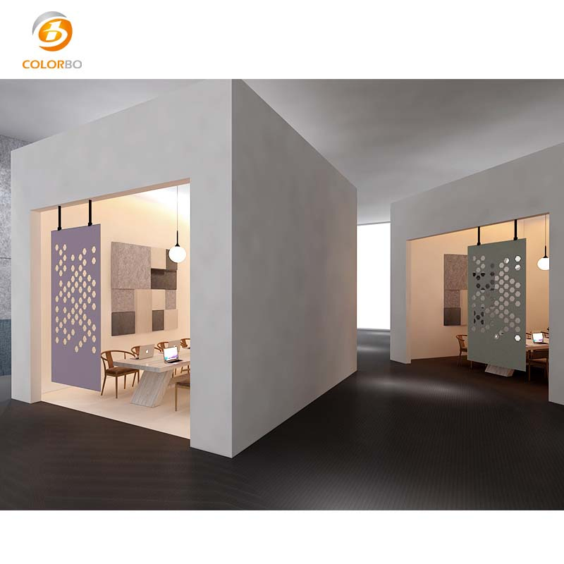 High performance Sound Absorption Flame Retardant Divider Partition wood veneer Movable Screen