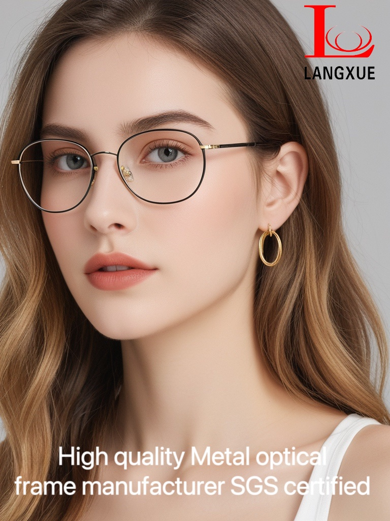 Wholesale Unisex Titanium Eyeglasses Square Prescription Optical Frames Blue Black Gold Retro Pilot Style Myopia Reading Glasses