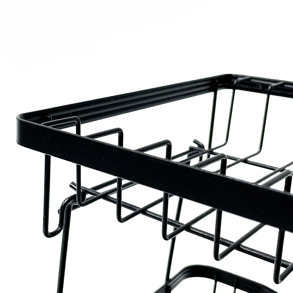 Wire Storage Rack Two Layer Dish Rack with Water Tray