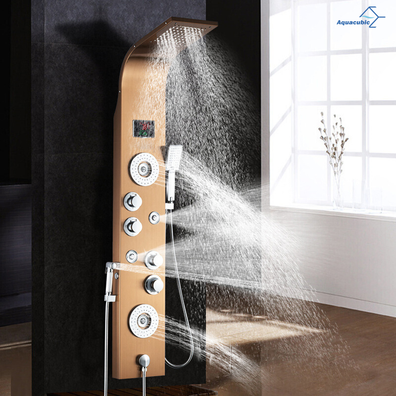 SUS304 Multi Functional Shower Set Bathroom Shower Pressurized Simple Electroplated Four-Speed Water Saving Shower