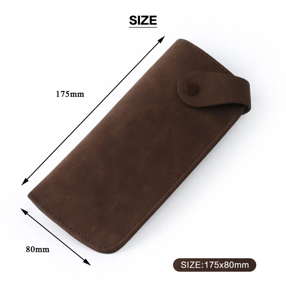 Soft Eyeglass Pouch Multi Colors Portable Squeeze Top Leather Glasses Pouch