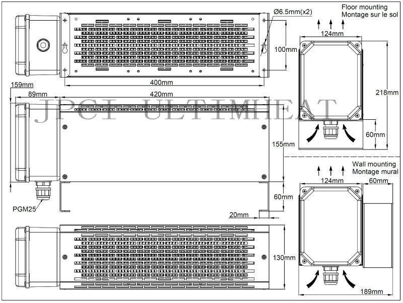 High-Efficiency Enclosed Finned Air Heaters for Industrial Use
