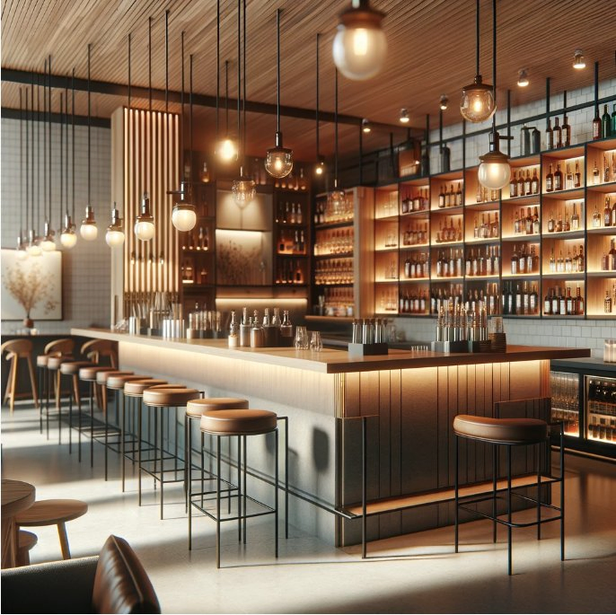 Creative Catering Design Grc Uhpc Material Bar Table /Chair/ Panel Background Wall