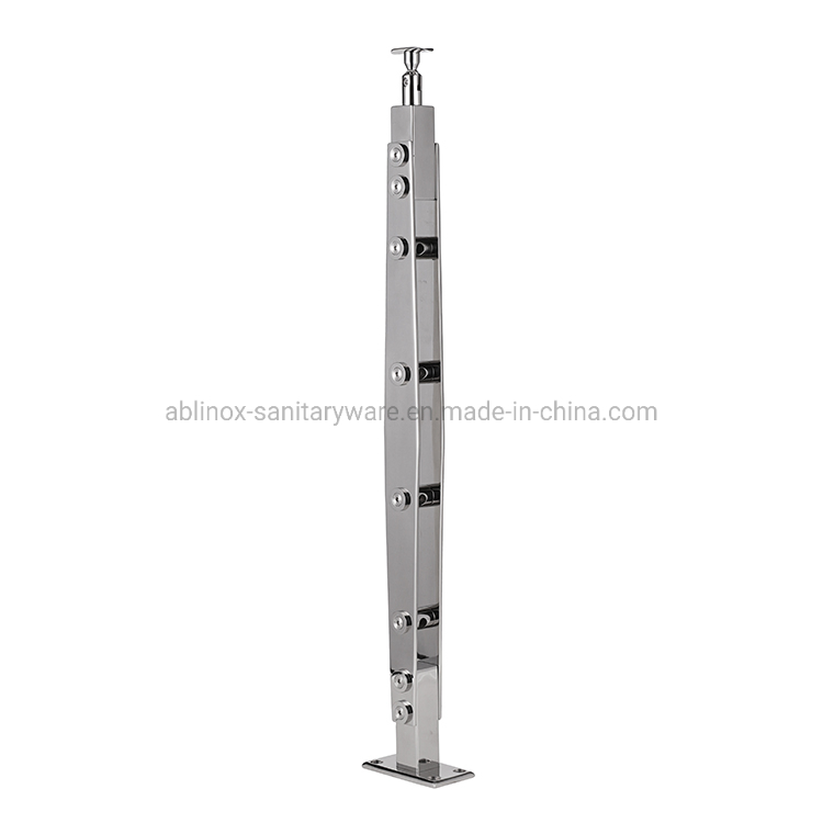 Modern Balcony Glass Railing Stainless Steel Glass Stair System Handrail Balustrade Post System Stair Pool Railing