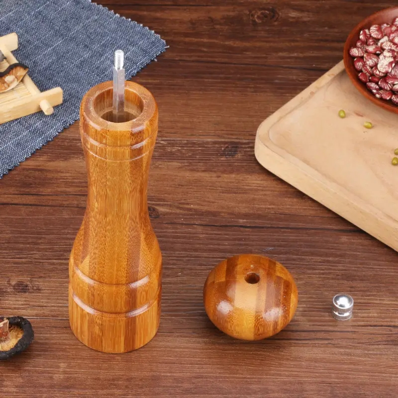 Crushed Bamboo Salt Pepper Grinder Bamboo Salt and Pepper Mill
