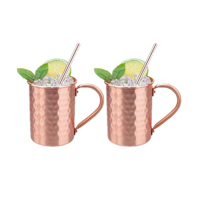 Медная кружка Moscow Mule с соломинкой, набор