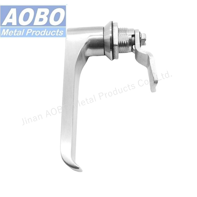 Stainless Steel SUS 316 Precision Cast Distribution Cabinet L Handle Cam Lock HVAC Enclosures General Flat Electric Cabinet Door Handle Lever Handle