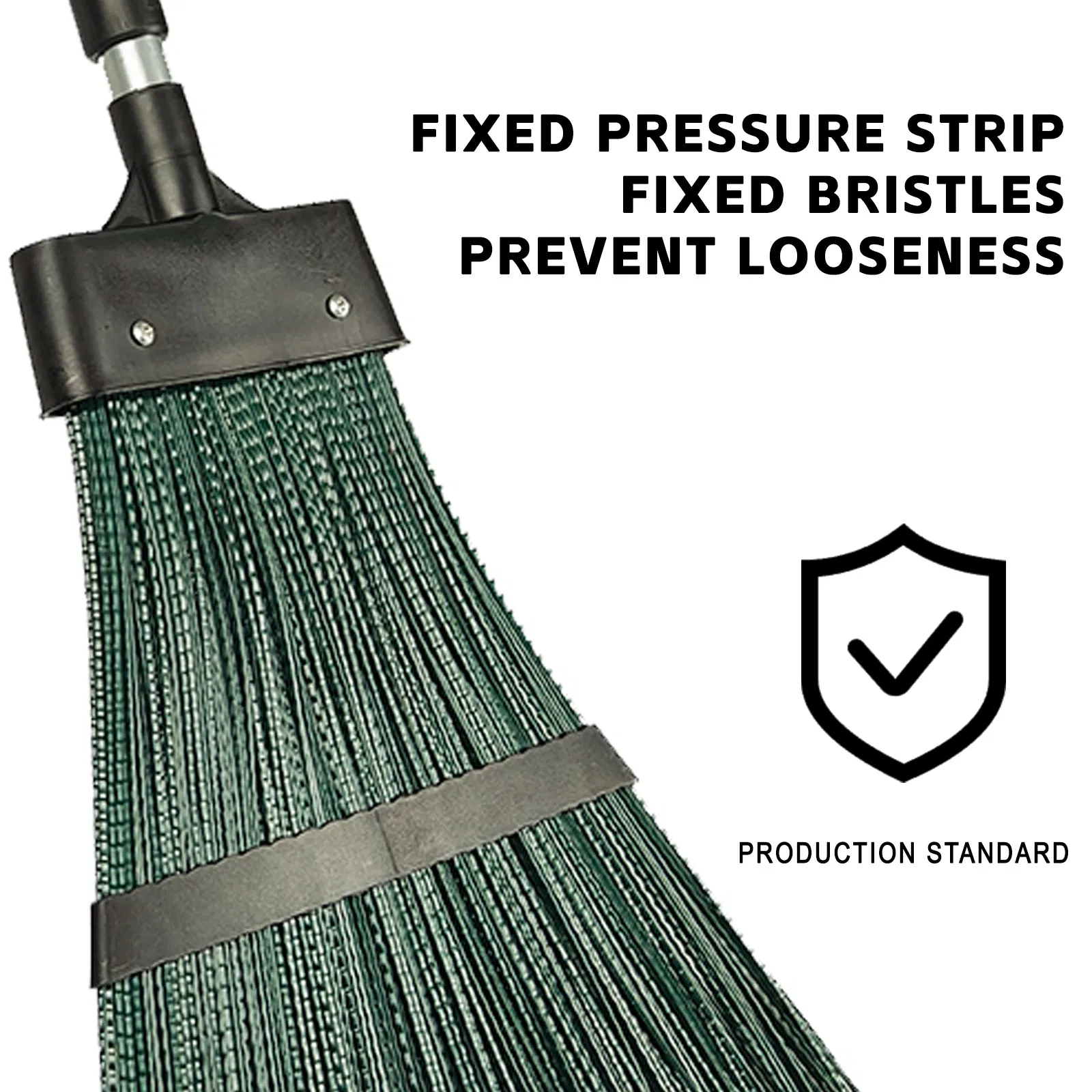 Outdoor Retractable Large Leaf Besom Hard-Bristled Broom Cleaning Tools for Courtyard