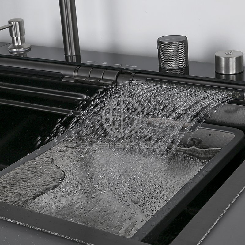 Multifunctional Easy Clean Kitchen Thick Gauge Stainless Steel Handmade Sink Accessories Kit