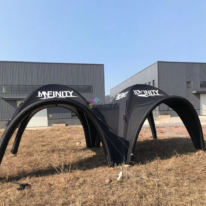 custom printed large waterproof X tube air-inflation inflatable tents for event