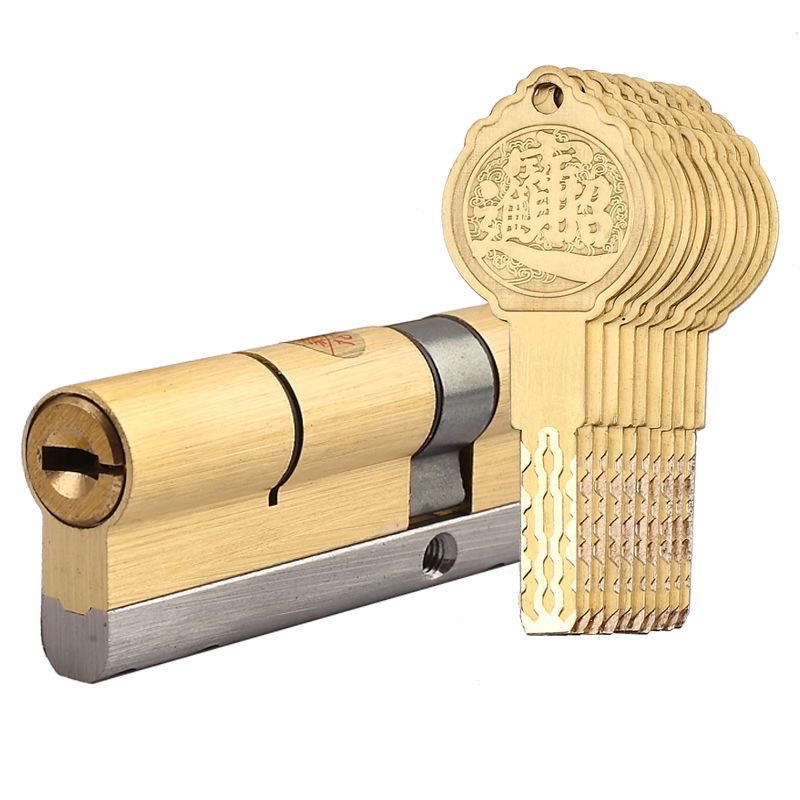 High Security Furniture Hardware Copper Double Opening Computer Keys Door Lock Cylinder
