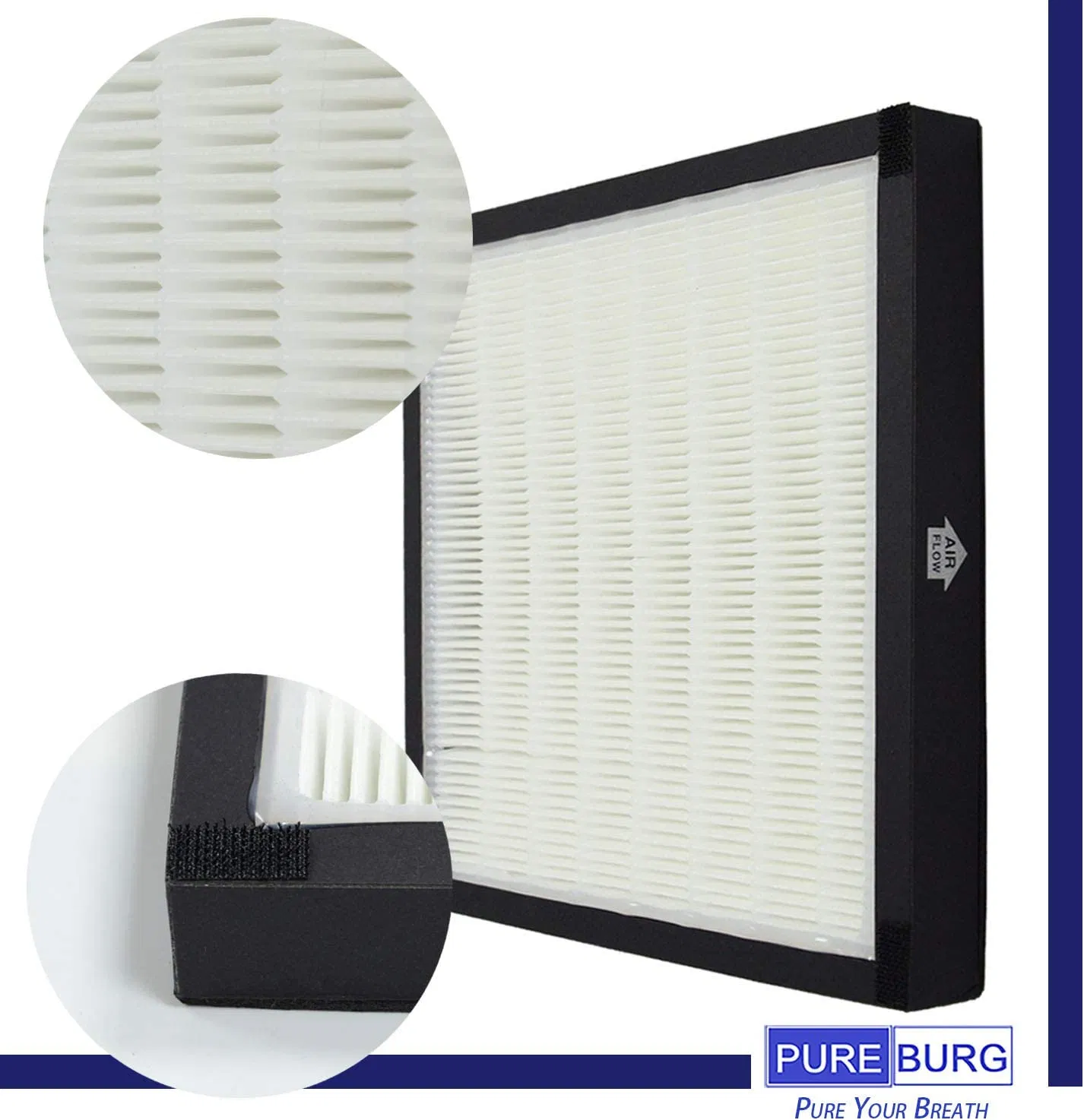 Replacement H13 HEPA Filter Pre Filter Kit for Oreck Wk01234qpc Fits Airvantage Wk10002qpc Plus Pet Wk10052qpc Air Purifier Parts