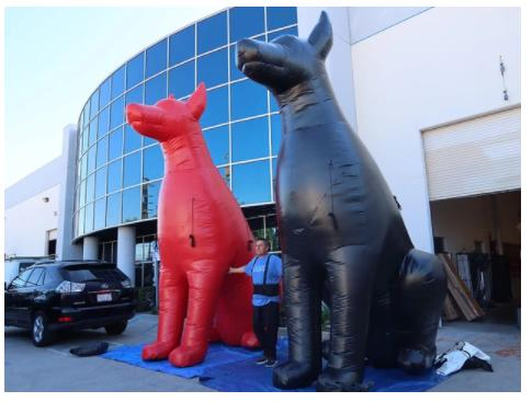 2023 New 6 FT. Giant Inflatable Yellow Bulldog