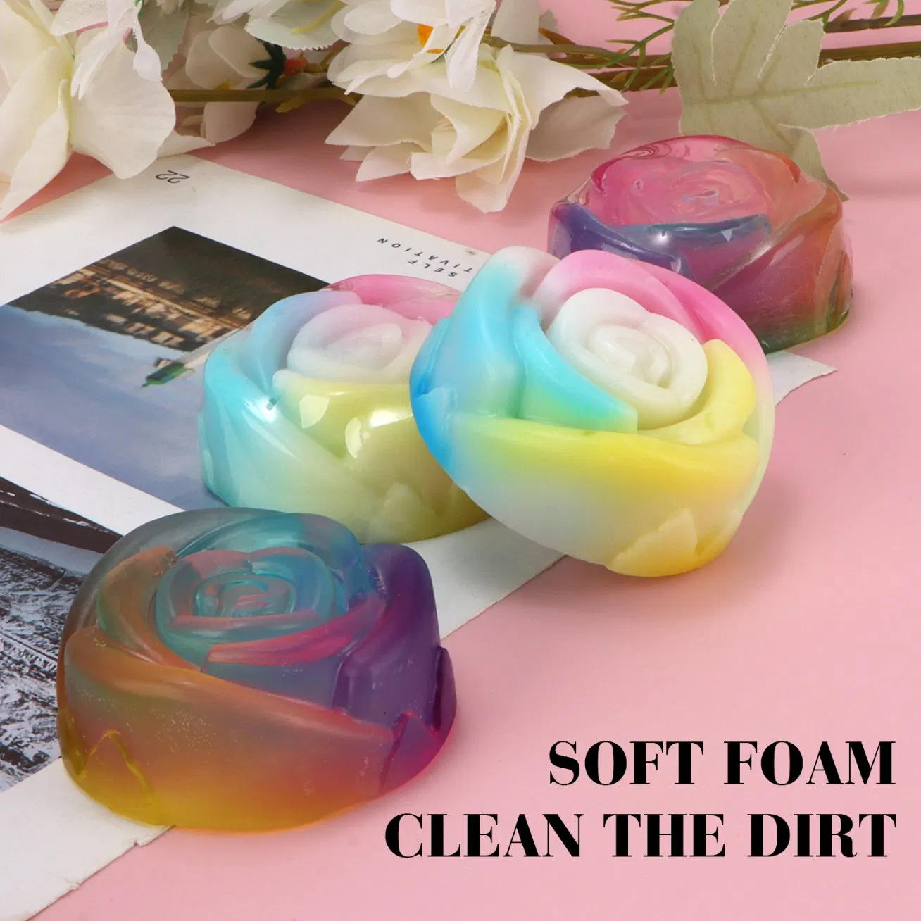 Natural Rose Essential Oil Hand Soap for Soft and Fragrant Hands