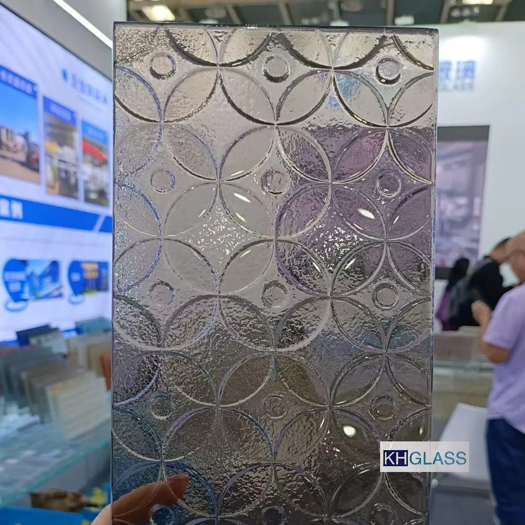 6mm 8mm Stylish Cast Textured Factory Supply Clear Tempered Toughened Bent Glass for Building Glass Door and Window