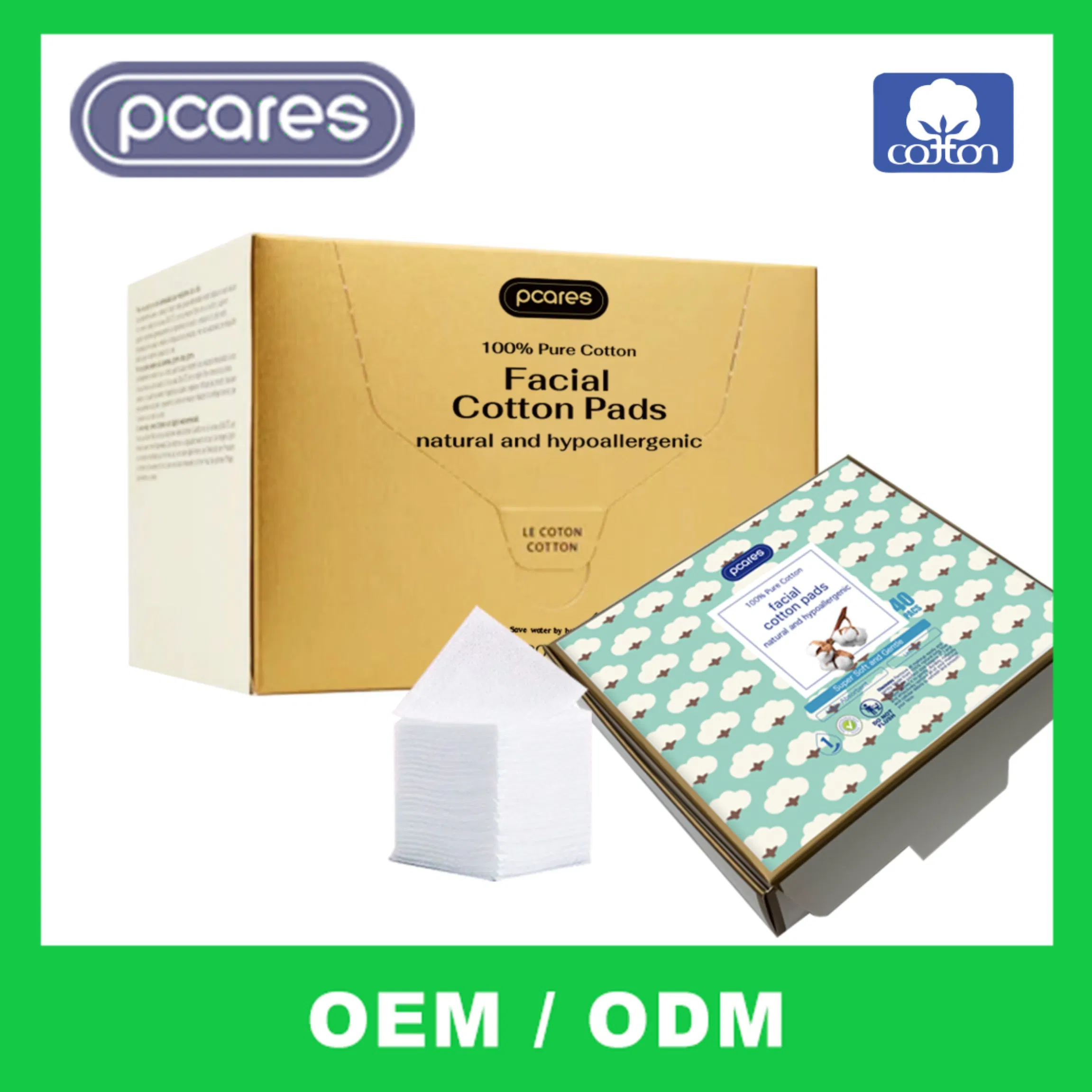 Wholesale Disposable Cosmetic Facial Cotton Makeup Remover Pads for Face Skin Cleaning Pads