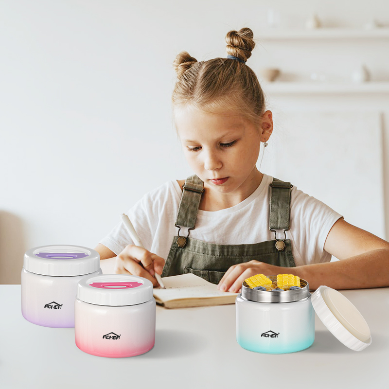 Aohea Easy to Carry 304 Stainless Steel Insulated Food Jar Food Container